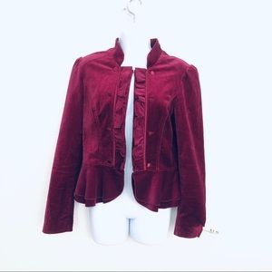 White House Black Market Maroon Red Jacket medium
